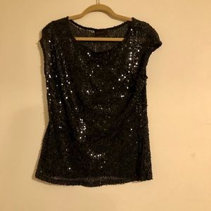 The Limited Black Sequin Shirt